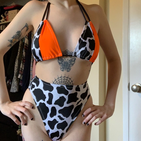 Cow Print Rave Set - Picture 2 of 4